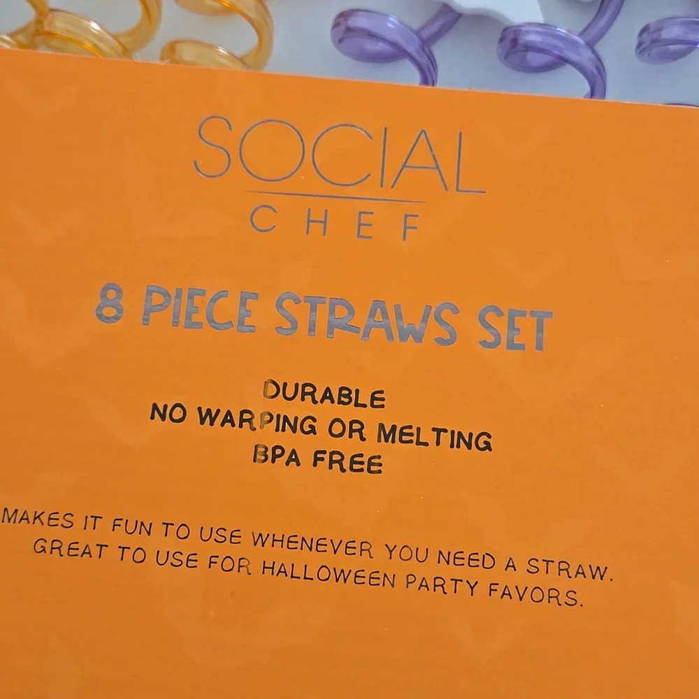 Halloween Straws 8 Pack New In Box